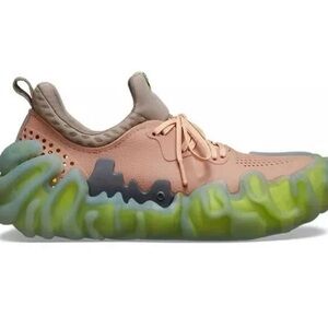 CROCS Peach and Green Athletic Shoes